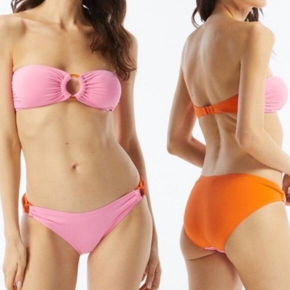 Kate Spade New York Surf Pink O-Ring Bikini Bottoms Sz XS NWT - Picture 8 of 13